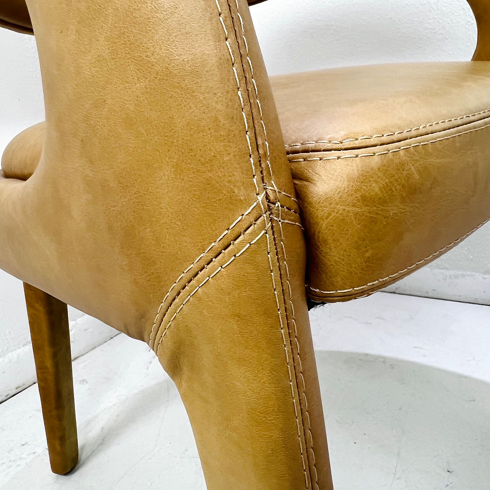 Thumbnail: #1849 Pair of Four Hands Leather Chairs