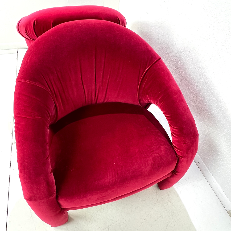 Thumbnail: #1994 Pair of Weiman "Elephant" Chairs by Vladimir Kagan