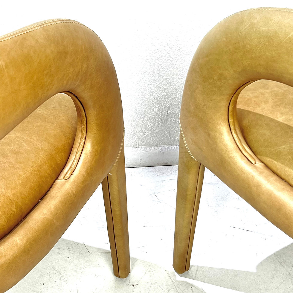 Thumbnail: #1849 Pair of Four Hands Leather Chairs