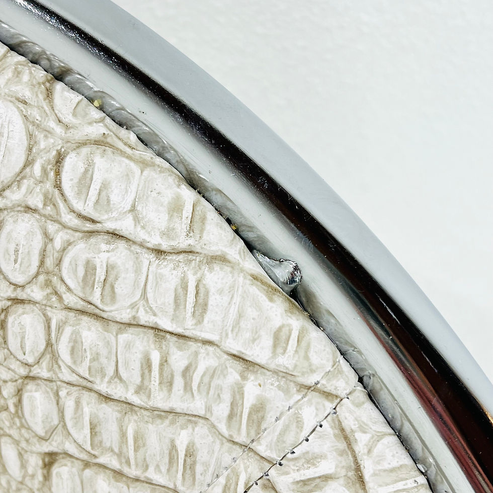 Thumbnail: #1600 Set of 6 Faux Croc Leather Thonet Club Tub Chairs