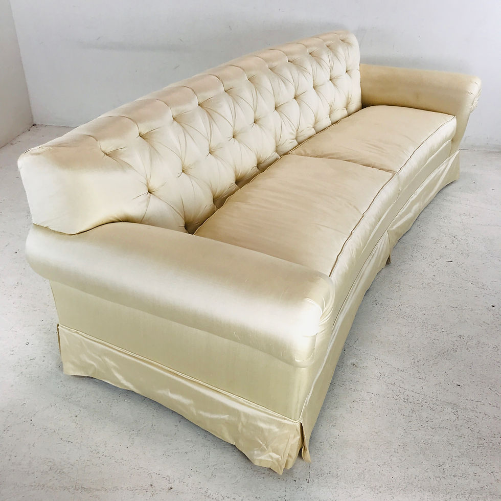 Thumbnail: #5114 Hollywood Regency Silk Tufted Sofa