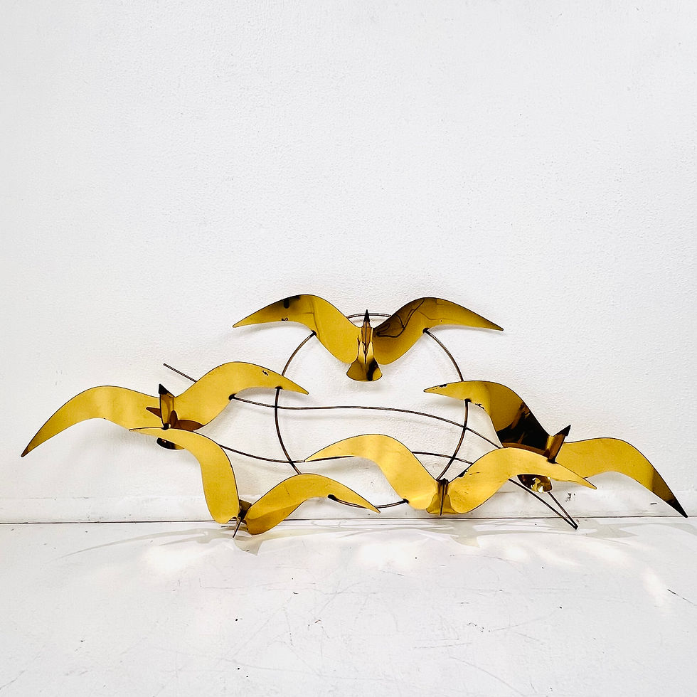 Thumbnail: #1891 Curtis Jere Brass Bird Wall Sculpture