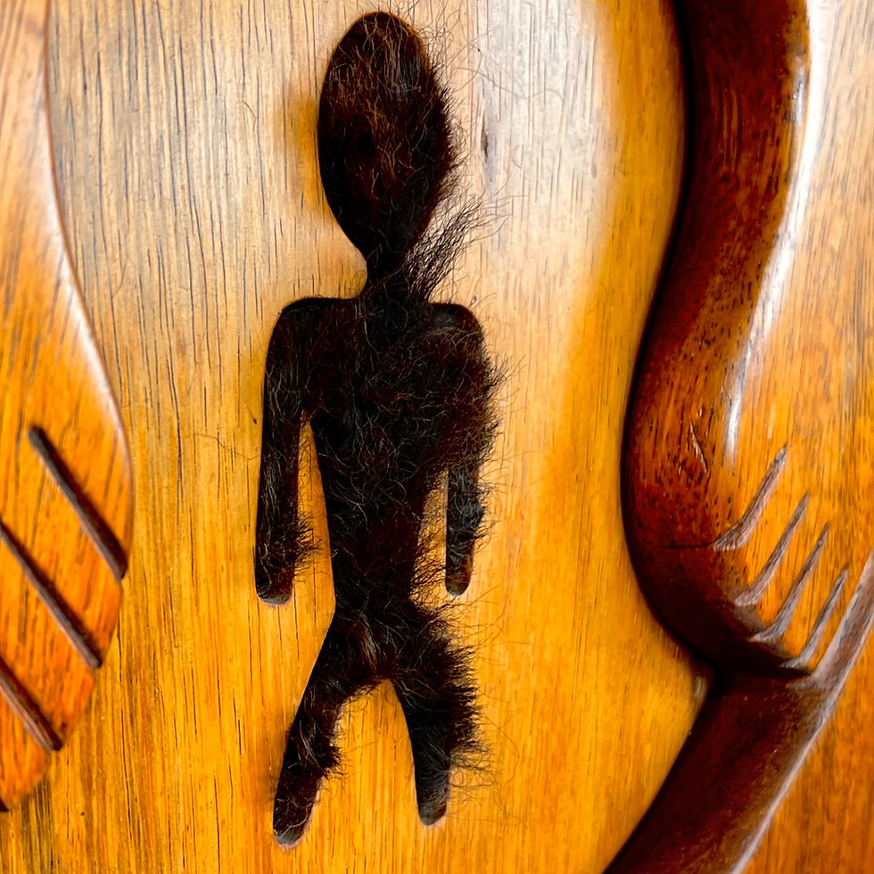 Thumbnail: #1916 1970s Edwin Scheier Carved Teak Fertility Sculpture