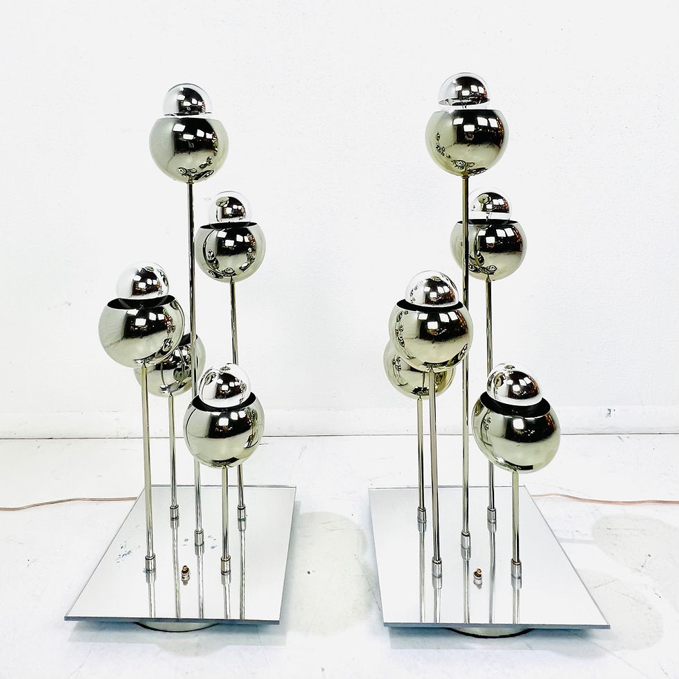 Thumbnail: #1941 Pair of 1960's Cascading Eyeball Table Lamps