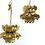 Thumbnail: #1569 Pair of Brass Large Lotus Pendants