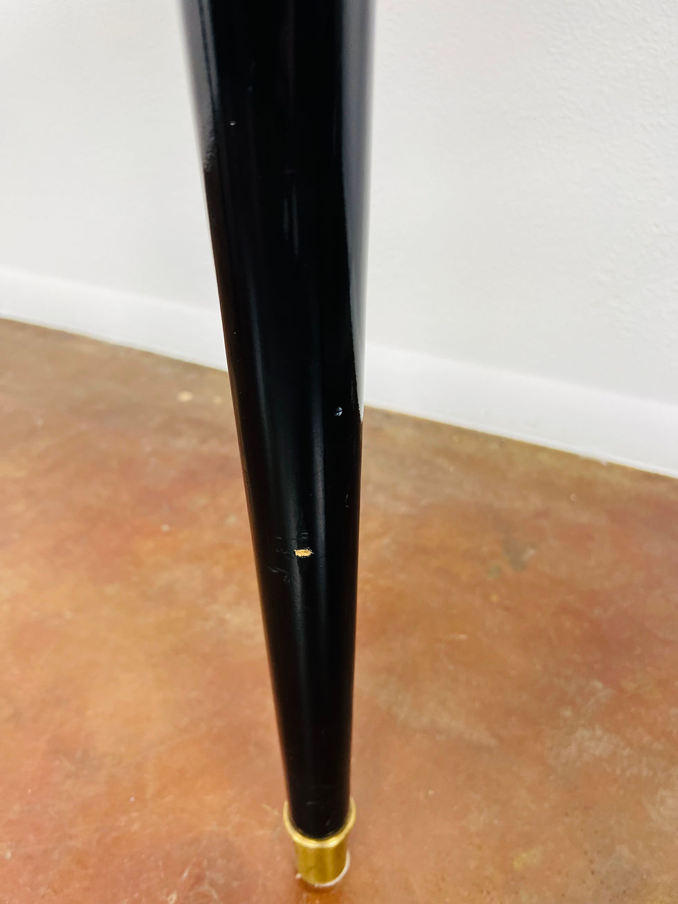 Thumbnail: #1025 Black & Brass Demi-Lune Console