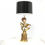 Thumbnail: #8745 Hermes Olympian Gold/Silver Leaf Bust Lamp