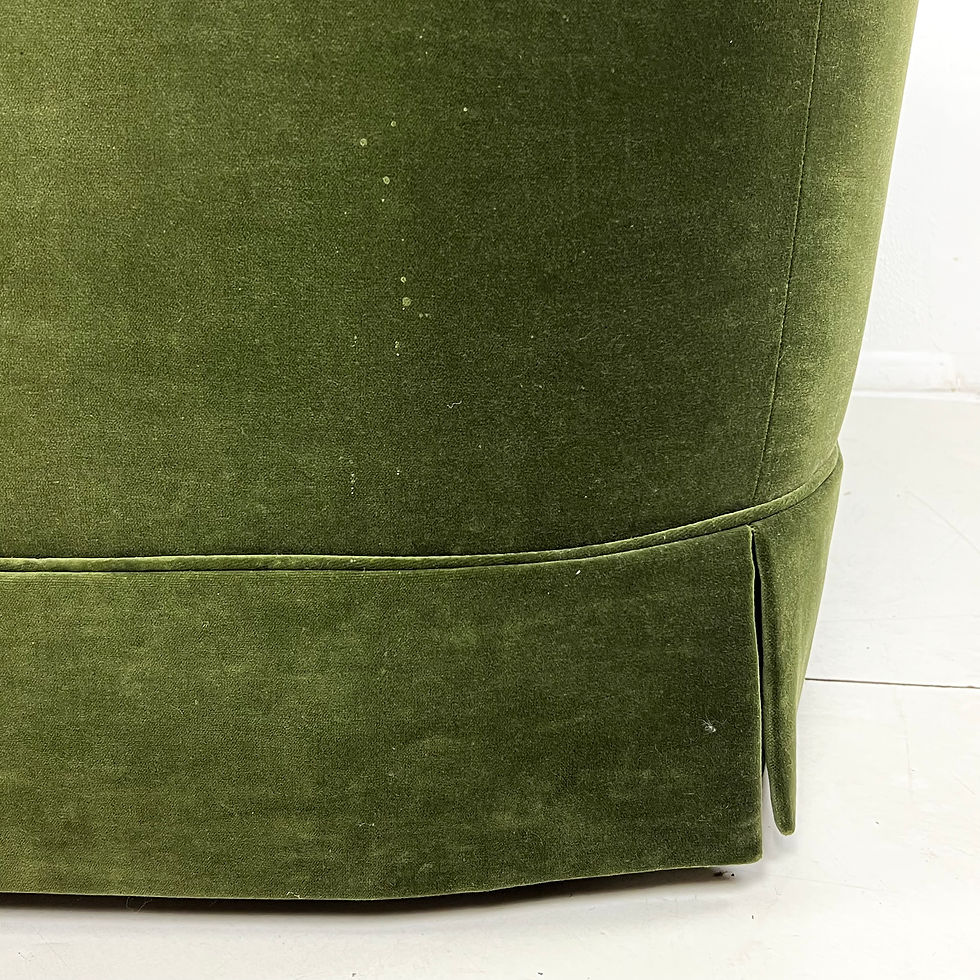 Thumbnail: #1835 Green Schumacher Velvet Curved Loveseat