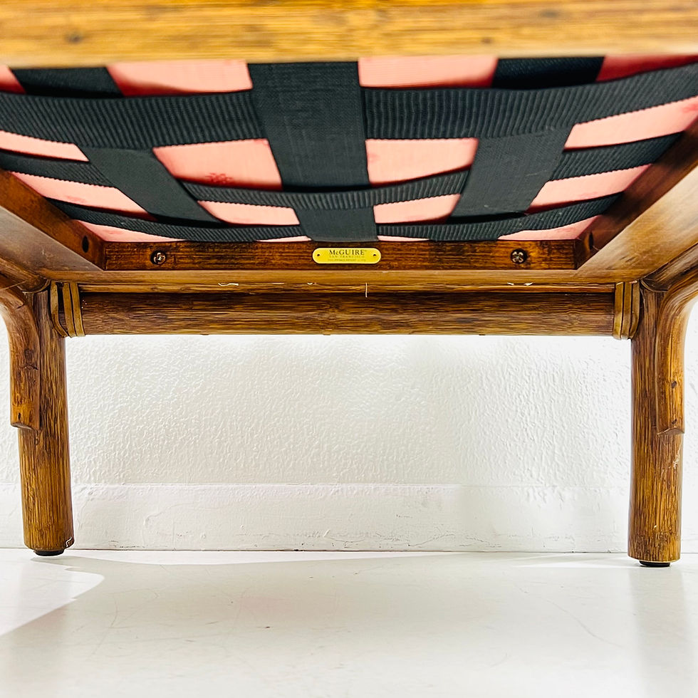 Thumbnail: #1598 Pair of Vintage McGuire Rattan Armchairs