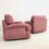 Thumbnail: #4799 Pair Mauve 80's Armchairs by Directional