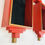 Thumbnail: #5494 Pair of Red Asian Wall Shelves/Sconces
