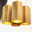Thumbnail: #2846 Brass Brutalist Tube Pendant with a Cluster of 4 Tubes