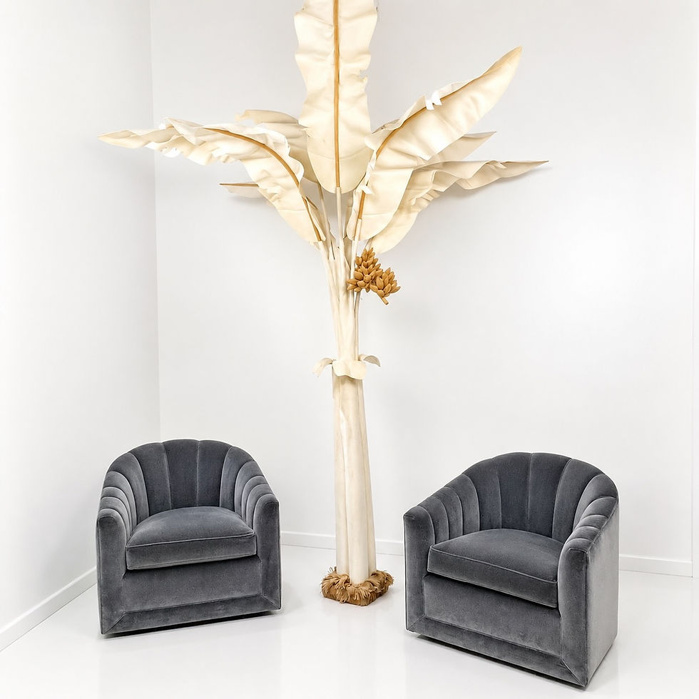 Thumbnail: #1958 Custom 9' Canvas & Wood Banana Tree