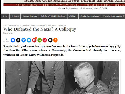 Who Defeated the Nazis? A Colloquy: Russia destroyed more than 40,000 German tanks from June 1941 to November 1944. By the time the Allies came ashore at Normandy, the Germans had already lost the war