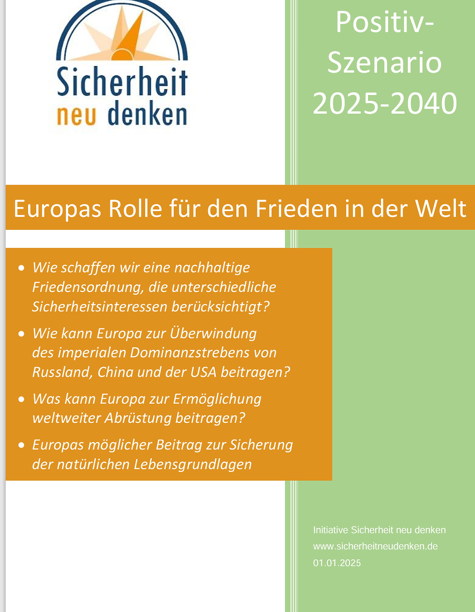 zum Text: Europas Rolle für den Frieden in der Welt