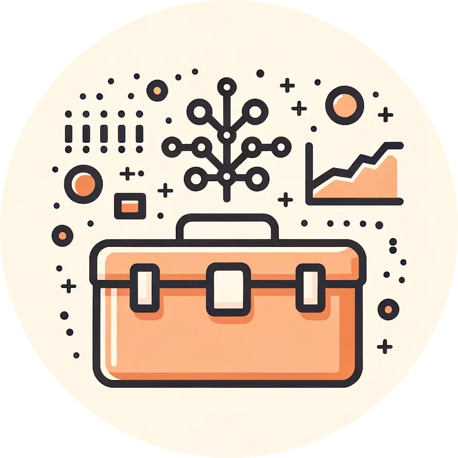 DALL·E 2023-10-16 12.39.40 - Vector icon with a gentle orange hue, showcasing a basic tool