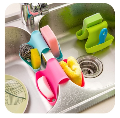 Double Sink Caddy Saddle Style Sponge Holder