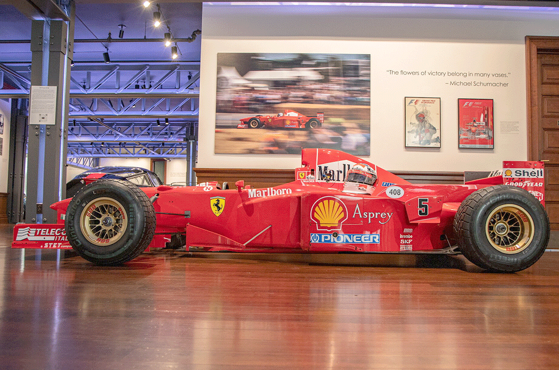 A 1997 Ferrari F310B, from the Audrain Automobile Museum's Latest Exhibition