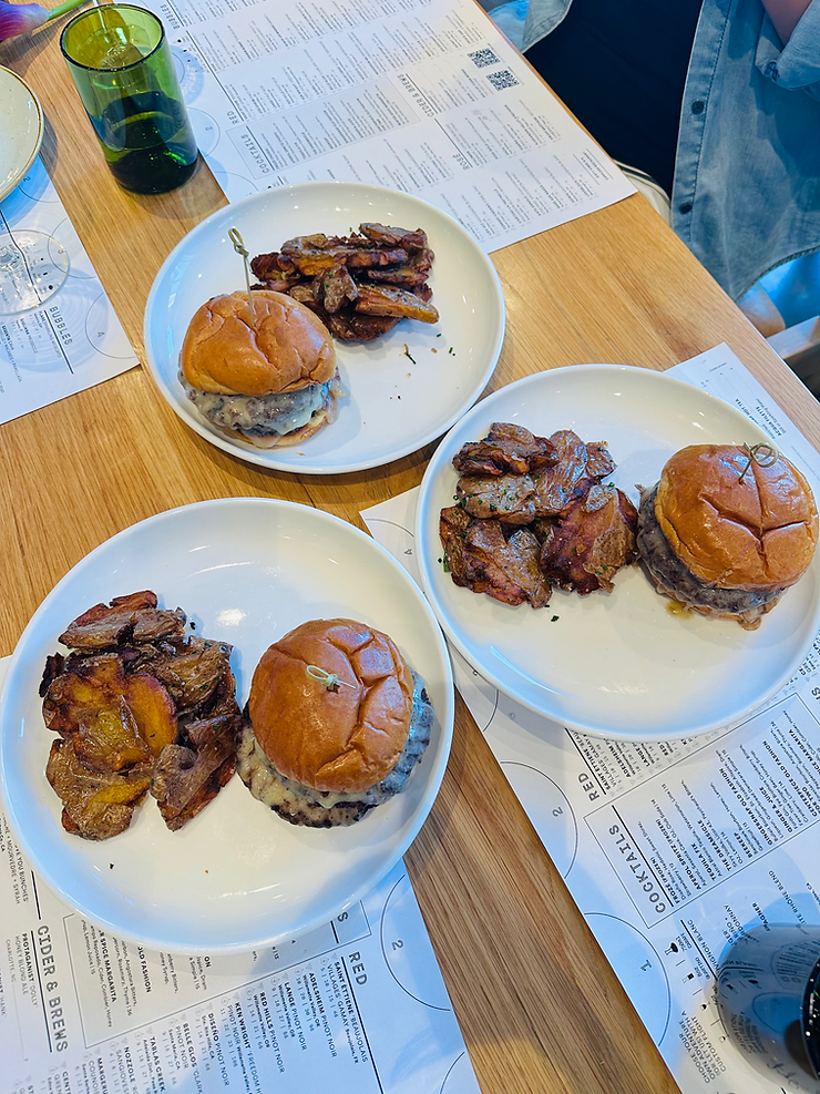 All together now: three burger please