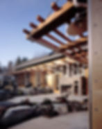 View of courtyard and landscaping