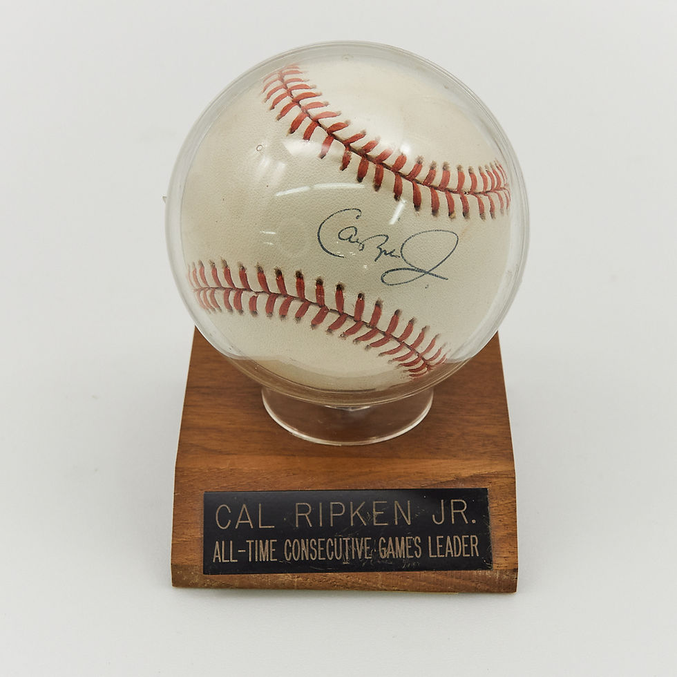 Autographed Cal Ripken Jr. Baseball Commemorative Iron Man Record