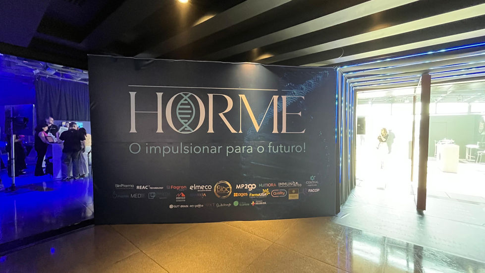 Backdrop de entrada produzido para a feira de eventos Hormé 2023