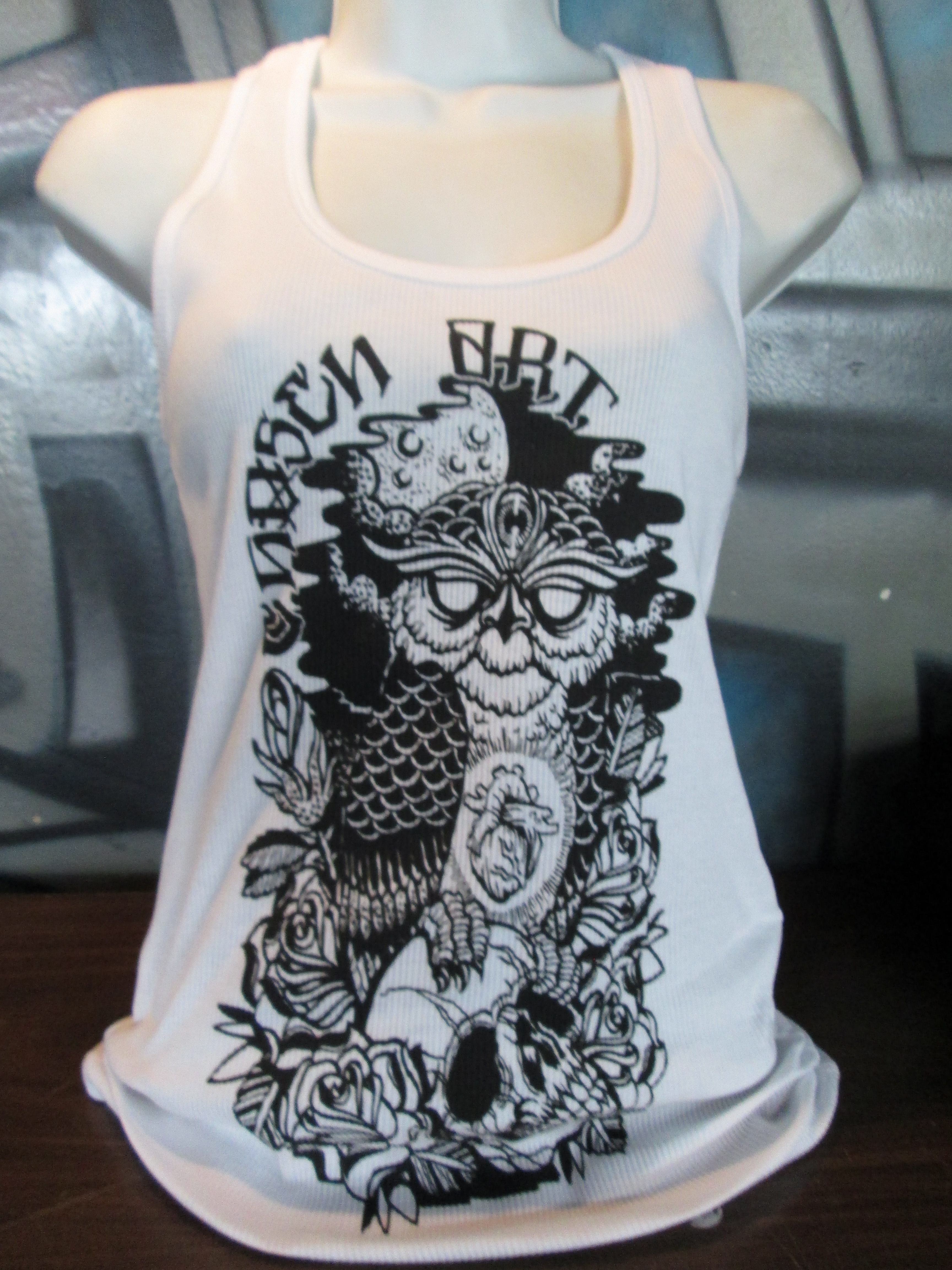 2x1 rib tank with 1 color print