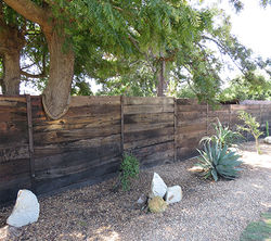 Reclaimed Sleeper Fence