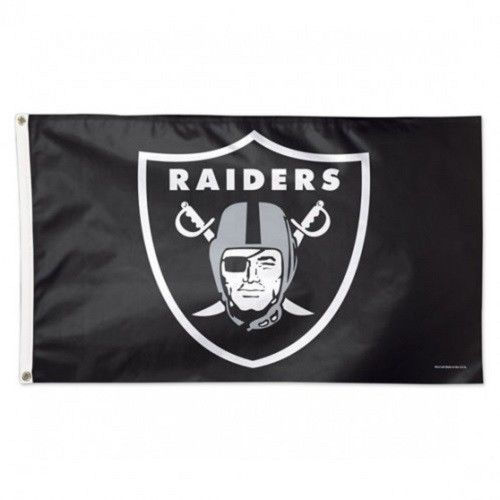 NFL Oakland Raiders 3' X 5' Foot Deluxe Flag Banner With Metal Gromm