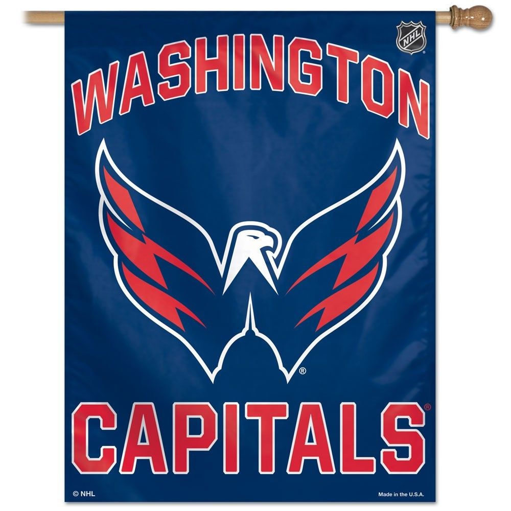 NHL Washington Capitals 27" X 37" Inches Vertical Flag W/ Pole Sleeve