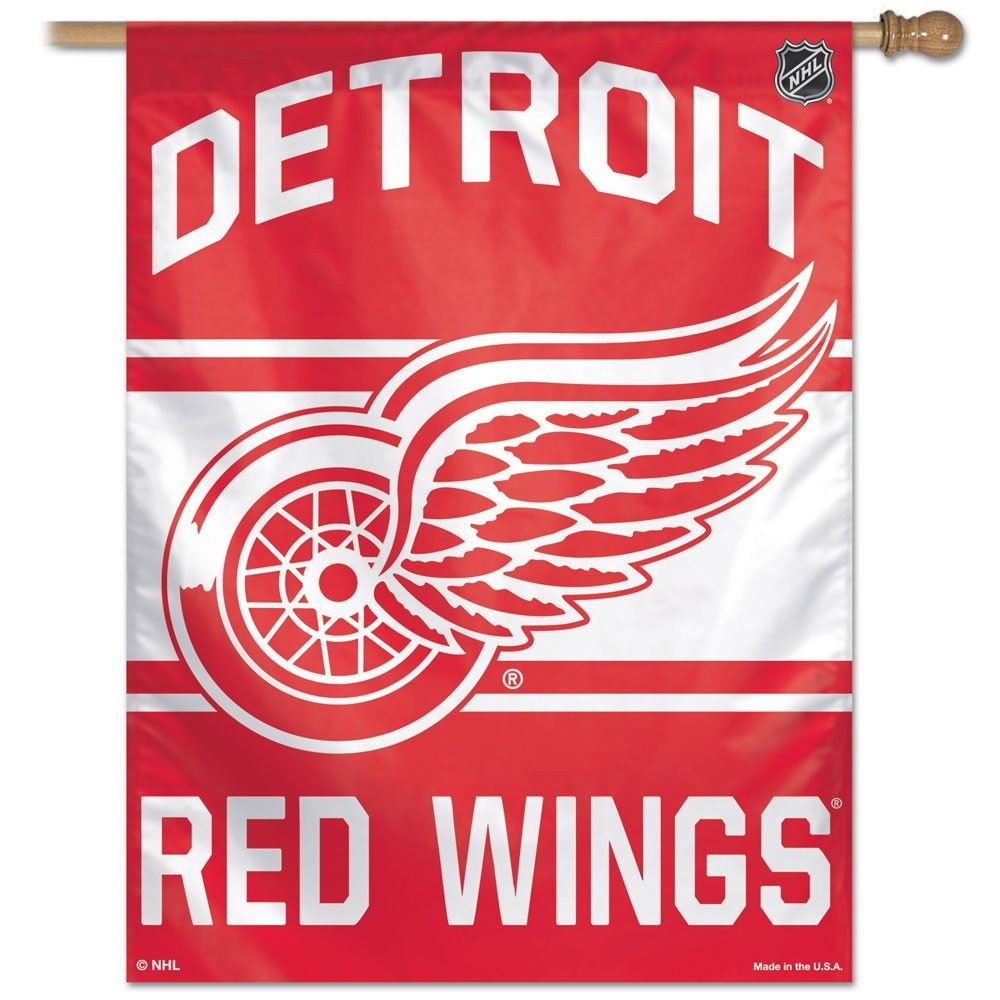NHL Detroit Red Wings 27" X 37" Inches Vertical Flag W/ Pole Sleeve