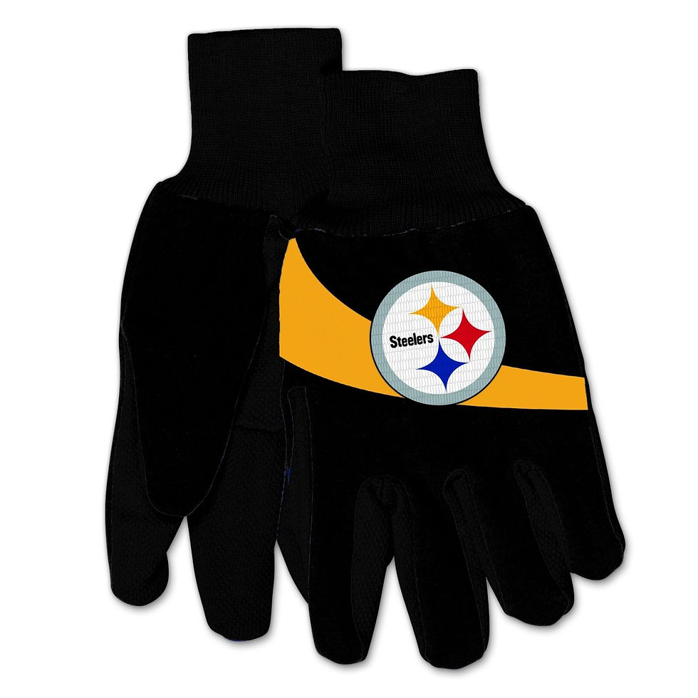Thumbnail: NFL Pittsburgh Steelers Non-Slip Utility Work Gloves