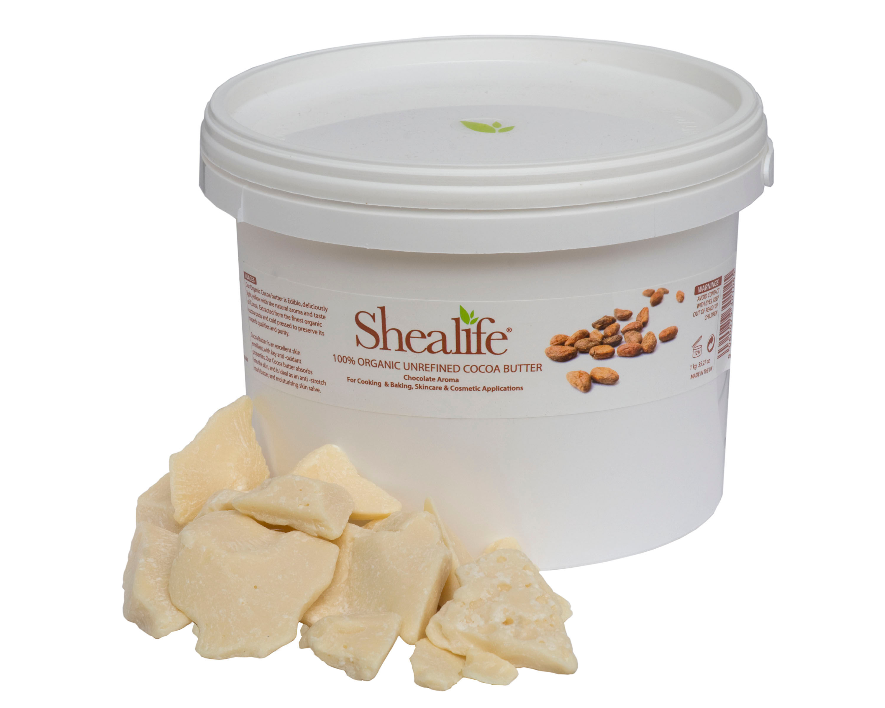 ORGANIC UNREFINED COCOA BUTTER 100% RAW, 100 GRAMS