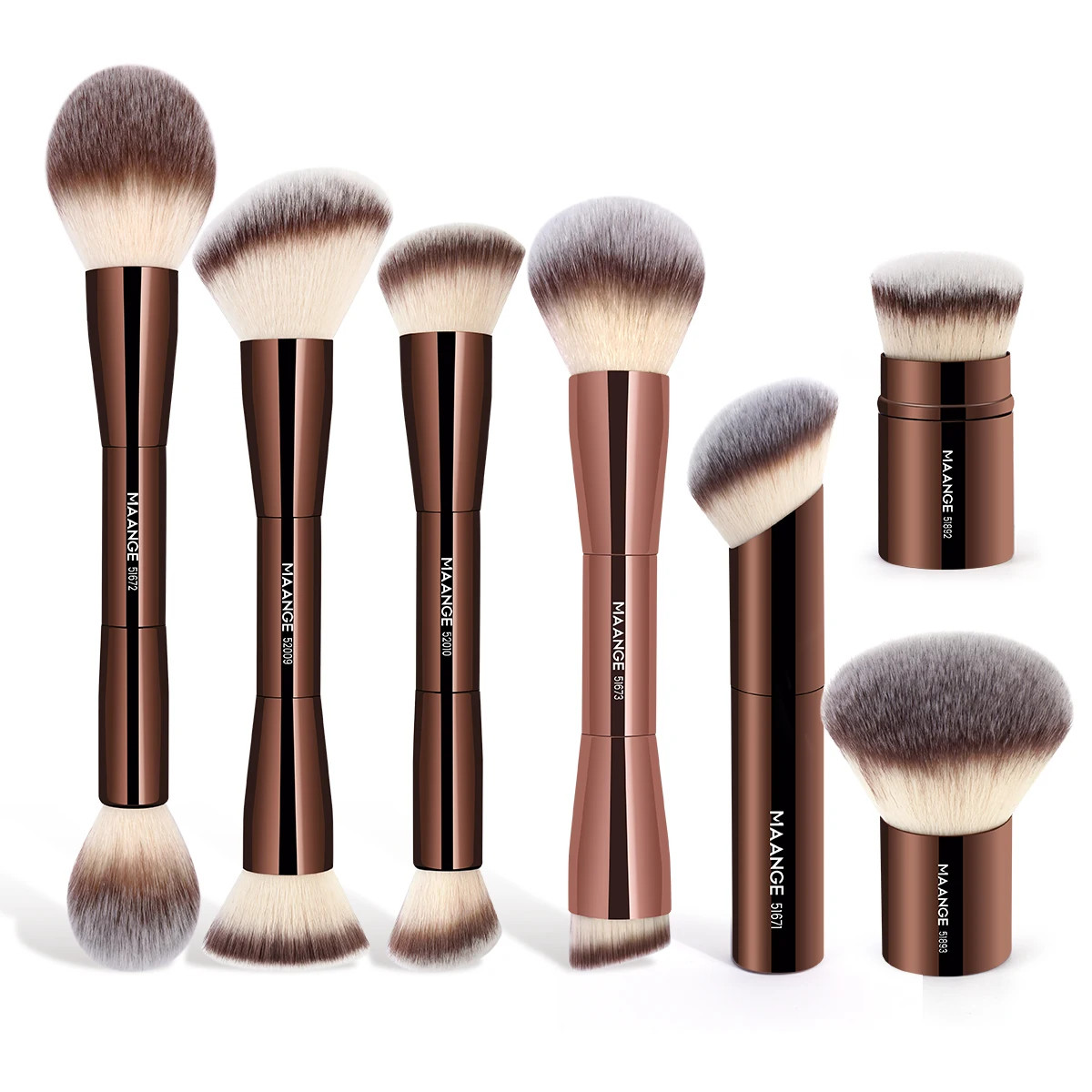 MAANGE Makeup Brushes Double Head Foundation Powder Concealer Blusher Bronzer