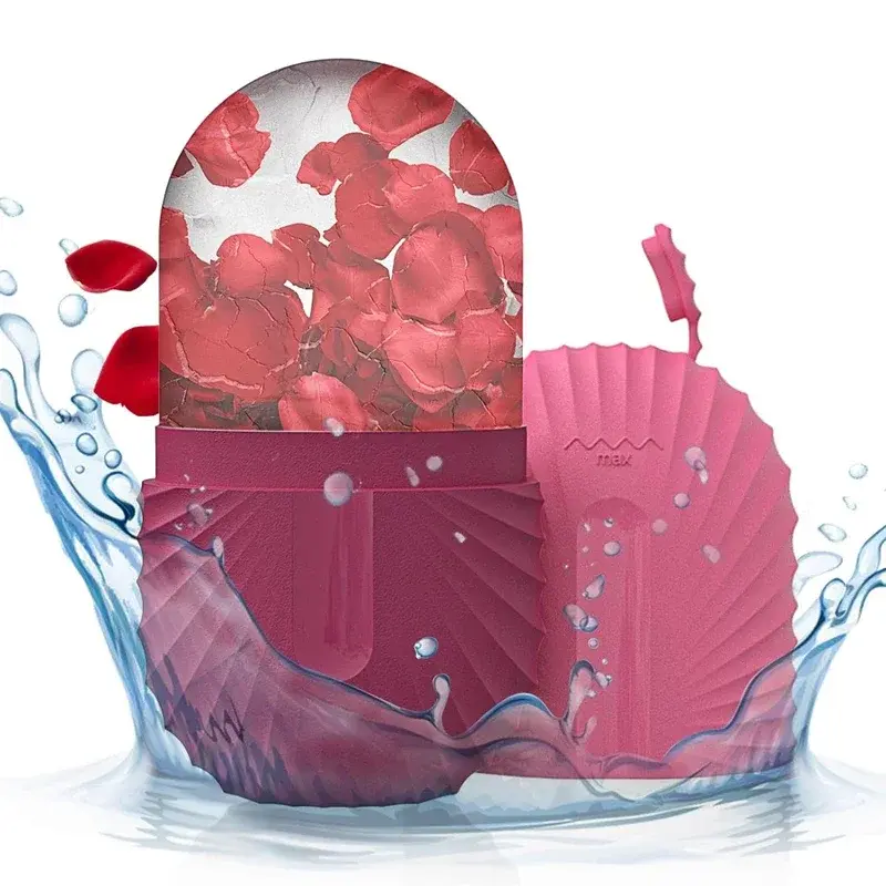 Thumbnail: Ice Face Roller Ice Cube Beauty Massage Silicone Ice Mold for Eye Puffiness Ice
