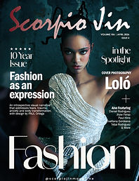 Scorpio Jin Magazine Volume 106 Issue 3, featuring cover photography by Lolo and Fashion Design by Paul Ortega