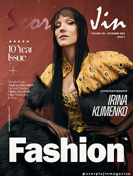 Scorpio Jin Magazine avant garde fashion cover VOLUME 102 featuring Irina Klimenko