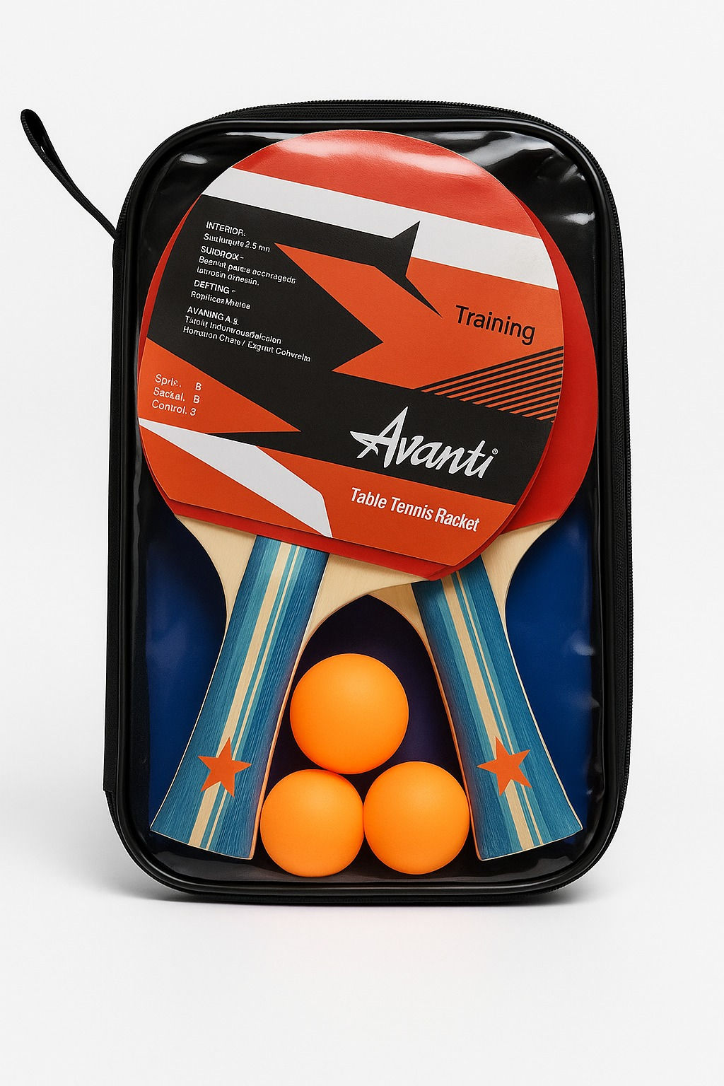 RAQUETAS PING PONG - 2 PCS- 3 BOLAS
