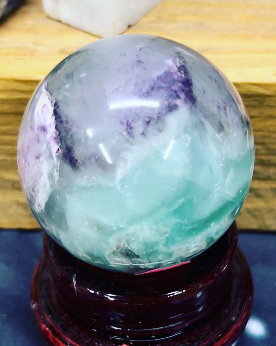 Watermelon Flourite Sphere