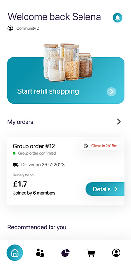 Weloop app homepage UI