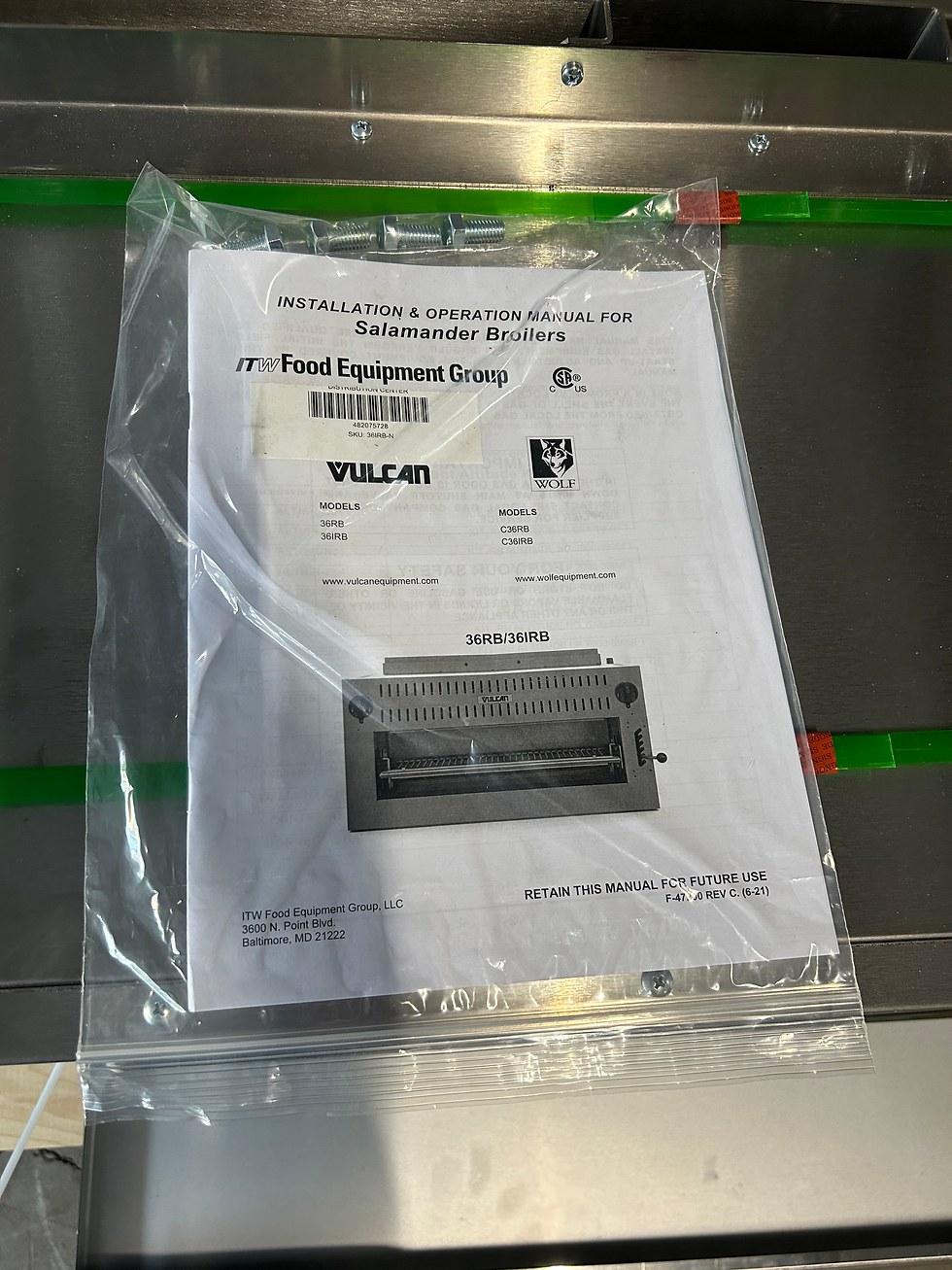 Thumbnail: Vulcan model 36IRB. Infrared 36” salamander. 