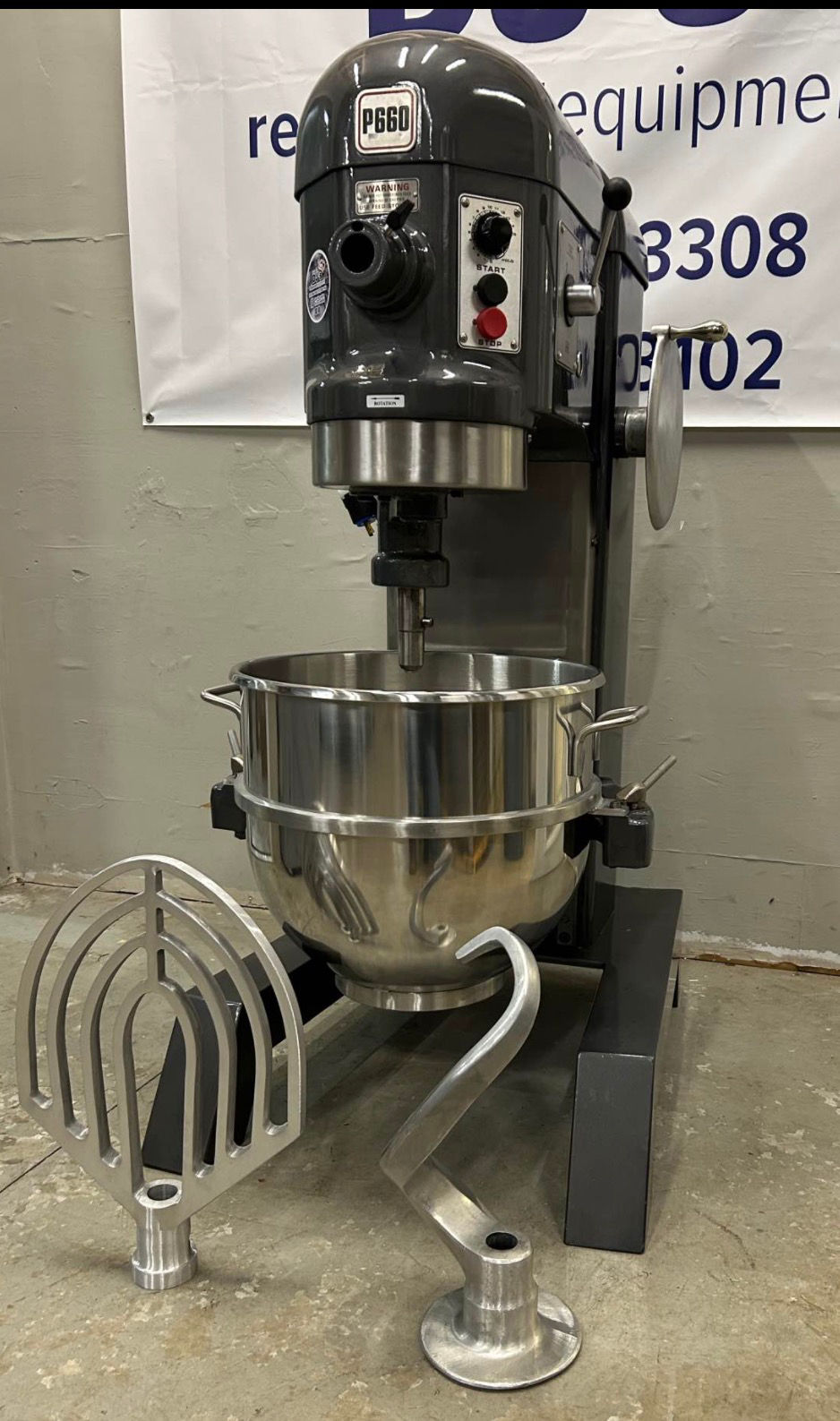 Thumbnail: Hobart P660 60qt Mixer 240v 1 Phase 2.5HP  Fully serviced prior to going on sell