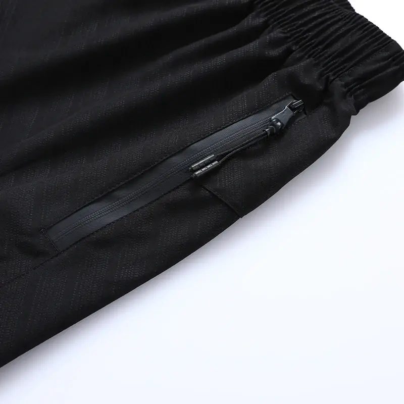 Thumbnail: 2 in 1 Men Running Sweatpants With Zipper Pockets Jogging Athletics Sweat Shorts