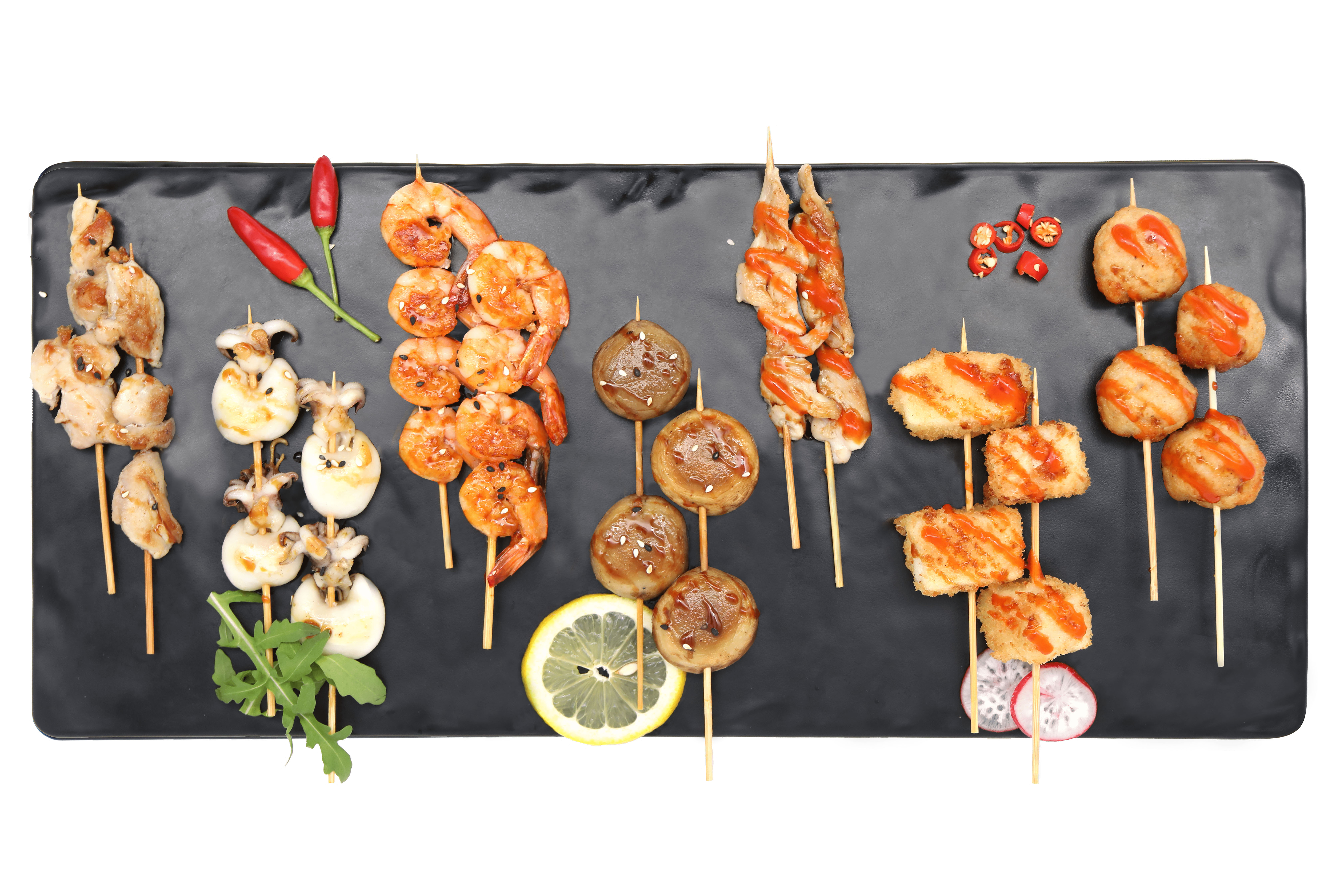 Arranged Food and Objects