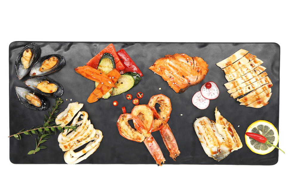 Arranged Food and Objects