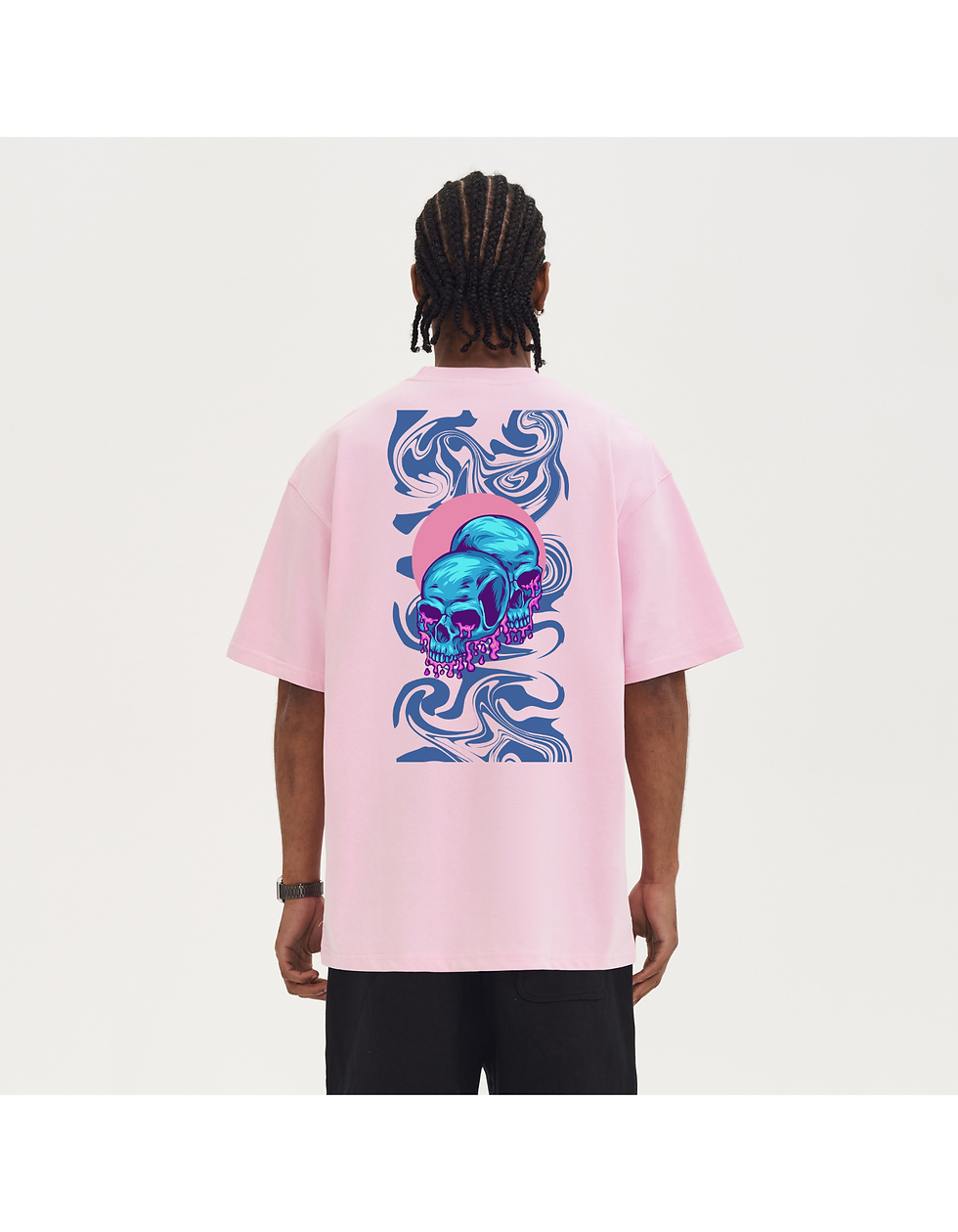 Thumbnail: pink tee, back view