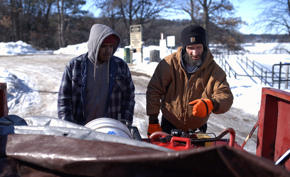 Ice fishing Fishermen