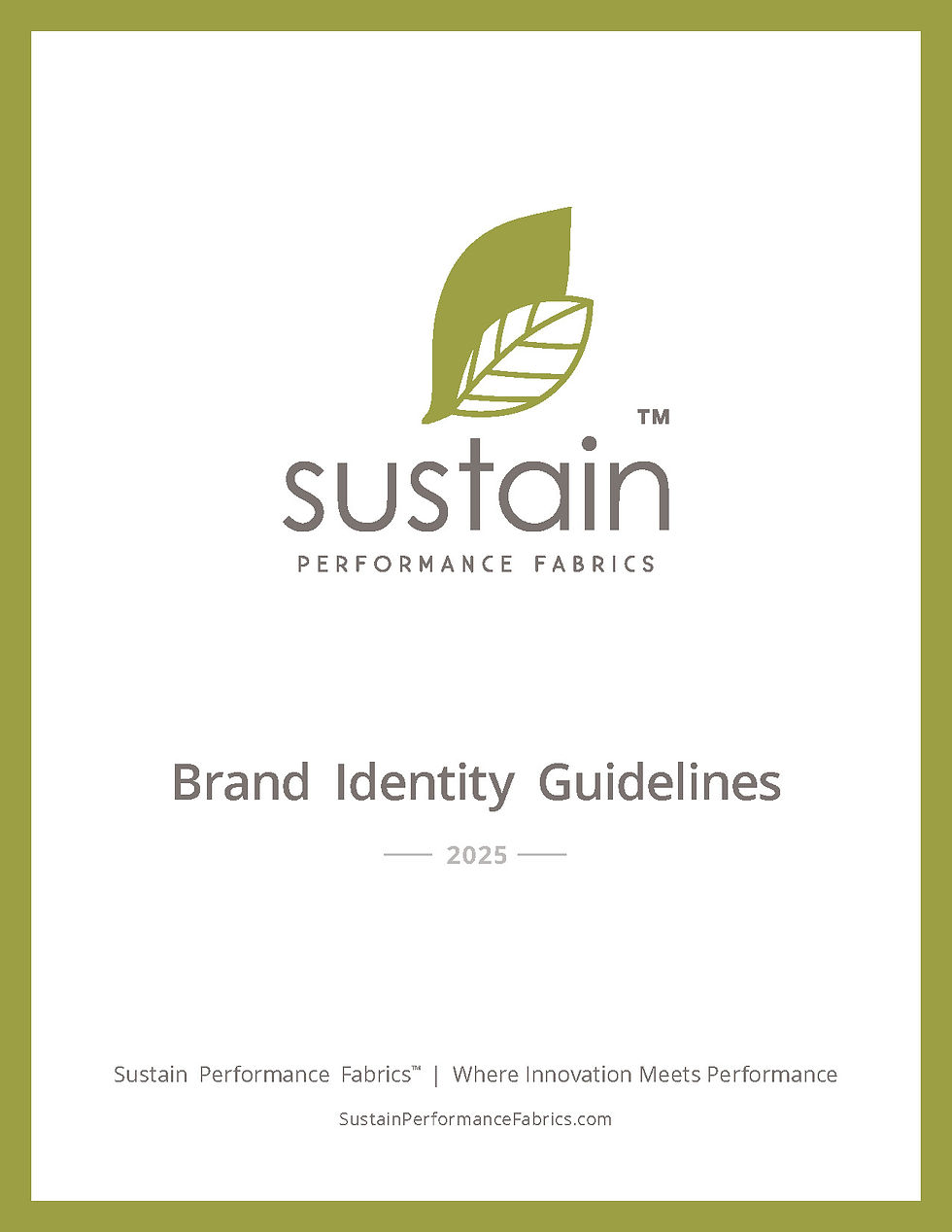 Brand Guidelines of Sustain Performance Fabrics