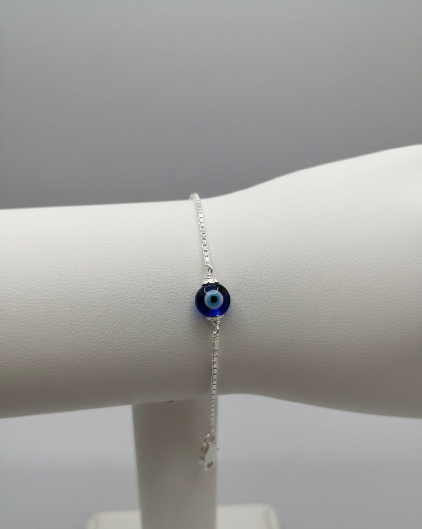 Unisex 925 Silver Evil Eye Protection Bracelet by Tanyam Jewellers