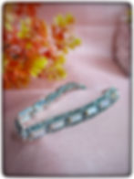925 Sterling Silver Men's Bracelet with Pink Stones – Rhodium Plated & Adjustable Fit